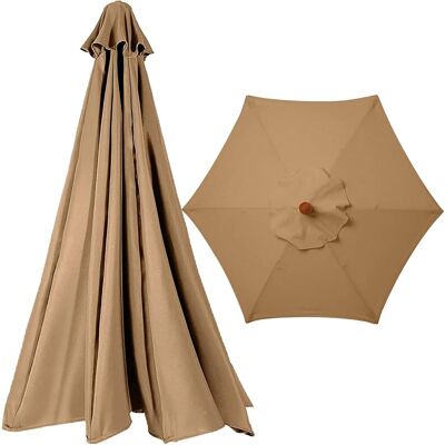 SANS MARQUE Funda De 300 Cm, Tela De 2,7 M Para Sombrilla De Jardín O Patio, Toldo De Repuesto, Colores, (color Caqui, Tamaño: 300 Cm/9,8 Pies (6 Varillas) SANS MARQUE Funda De 300 Cm, Tela De 2,7 M Para Sombrilla De Jardín O Patio, Toldo De Repuesto, Colores, (color Caqui, Tamaño: 300 Cm/9,8 Pies (6 Varillas)