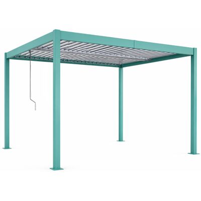 CONCEPT-USINE Pérgola Bioclimática Con Estructura Y Lamas Orientables De Aluminio Verde 4 X 3 M Rhodes CONCEPT-USINE Pérgola Bioclimática Con Estructura Y Lamas Orientables De Aluminio Verde 4 X 3 M Rhodes