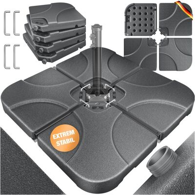 Kesser® Base Para Sombrilla, 4 Piezas, 60 L/80 Kg - Antracita Kesser® Base Para Sombrilla, 4 Piezas, 60 L/80 Kg - Antracita