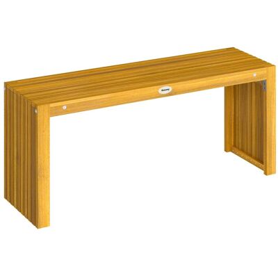 Outsunny Banco De Jardín De Madera, 110 Cm, Banco Exterior Rústico De 2 Plazas Con Asiento De Listones, Carga 240 Kg, Para Patio, Porche, Natural Outsunny Banco De Jardín De Madera, 110 Cm, Banco Exterior Rústico De 2 Plazas Con Asiento De Listones, Carga 240 Kg, Para Patio, Porche, Natural