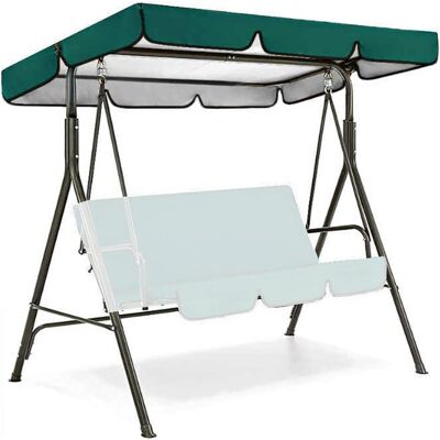 SANS MARQUE Toldo De Repuesto Para Columpio De 2/3 Plazas, Cubierta Superior De Repuesto Para Columpio De Tela Oxford Impermeable, Cubierta Para Porche Para Patio Exterior, Jardín O Parque (solo Toldo), Verde Osc SANS MARQUE Toldo De Repuesto Para Columpio De 2/3 Plazas, Cubierta Superior De Repuesto Para Columpio De Tela Oxford Impermeable, Cubierta Para Porche Para Patio Exterior, Jardín O Parque (solo Toldo), Verde Osc