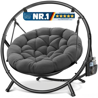 Kesser® Sillón Colgante Bali Con Estructura, Hasta 150 Kg - Antracita Kesser® Sillón Colgante Bali Con Estructura, Hasta 150 Kg - Antracita