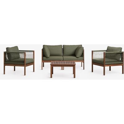 Conjunto De Jardín Con Sofá Modular De 2 Piezas Con Reposabrazos, 2 Sillones Y Mesa De Centro En Madera De Acacia Branson Sklum Conjunto De Jardín Con Sofá Modular De 2 Piezas Con Reposabrazos, 2 Sillones Y Mesa De Centro En Madera De Acacia Branson Sklum