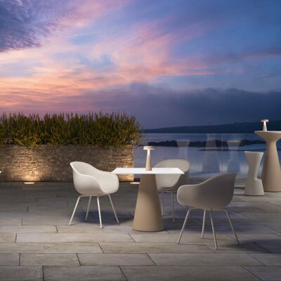 PLUST Mesa Cuadrada Diseño Moderno Bar Restaurante Comedor Fade T1-q - Beige PLUST Mesa Cuadrada Diseño Moderno Bar Restaurante Comedor Fade T1-q - Beige