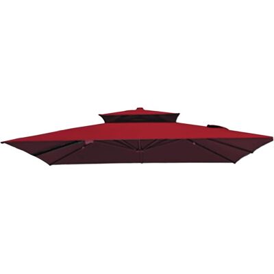 SANS MARQUE Toldo De Repuesto Para Sombrilla De Patio De 3 Metros, Doble Techo, Cuadrada, Para Exteriores, Mercado, Terraza, Patio Trasero, Piscina, Tela Verde Oscuro. SANS MARQUE Toldo De Repuesto Para Sombrilla De Patio De 3 Metros, Doble Techo, Cuadrada, Para Exteriores, Mercado, Terraza, Patio Trasero, Piscina, Tela Verde Oscuro.