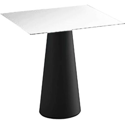 PLUST Mesa De Comedor Cuadrada Diseño Moderno Jardín Terraza Fura T1-dq - Negro PLUST Mesa De Comedor Cuadrada Diseño Moderno Jardín Terraza Fura T1-dq - Negro