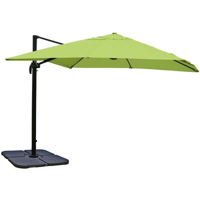 DÉCOSHOP26 Sombrilla Profesional Para Restaurante Terraza Jardín 3x3m (ø4,24m) Poliéster Aluminio/acero 23kg Color Verde Con Base Giratoria 040003298 DÉCOSHOP26 Sombrilla Profesional Para Restaurante Terraza Jardín 3x3m (ø4,24m) Poliéster Aluminio/acero 23kg Color Verde Con Base Giratoria 040003298