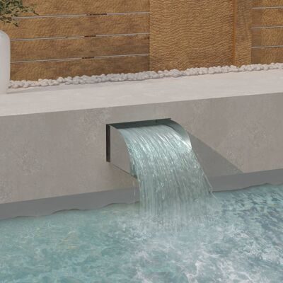 vidaXL Cascada de Acero Inoxidable - Fuente de Jardín 30x34x14 cm vidaXL Cascada de Acero Inoxidable - Fuente de Jardín 30x34x14 cm