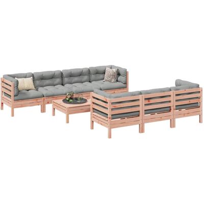 Conjunto de Sofás de Jardín vidaXL con Cojines - Madera de Abeto Douglas Conjunto de Sofás de Jardín vidaXL con Cojines - Madera de Abeto Douglas