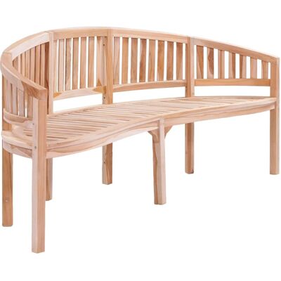 Helloshop26 - Banco Banana de Teak 200cm - Teak - en forma de plátano - Banco de jardín Helloshop26 - Banco Banana de Teak 200cm - Teak - en forma de plátano - Banco de jardín