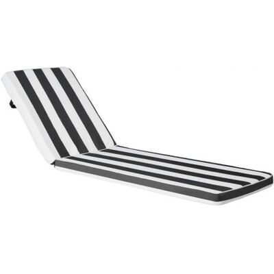 OEM Cojín Para Tumbona, 2 Pcs, Cojín 1889x561x71 Mm Para Silla De Jardín Resistente Al Agua Y A La Decoloración, Cojines De Repuesto Para Tumbonas Con Lazos Para Exterior, Rayas Blancas Y Negras OEM Cojín Para Tumbona, 2 Pcs, Cojín 1889x561x71 Mm Para Silla De Jardín Resistente Al Agua Y A La Decoloración, Cojines De Repuesto Para Tumbonas Con Lazos Para Exterior, Rayas Blancas Y Negras