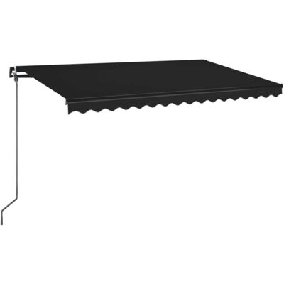 Toldo retráctil manual vidaXL - 450x350 cm - Antracita - Toldo Toldo retráctil manual vidaXL - 450x350 cm - Antracita - Toldo