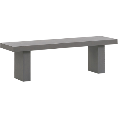Banco de Jardín Beliani Gris Concreto - Banco de Jardín - Gris - 40x45x150 cm Banco de Jardín Beliani Gris Concreto - Banco de Jardín - Gris - 40x45x150 cm