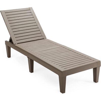 Costway Tumbona De Jardín Con Respaldo Ajustable De 5 Posiciones Tumbona De Relax De Pp Silla Reclinable Para Playa Patio Terraza Piscina (marrón) Costway Tumbona De Jardín Con Respaldo Ajustable De 5 Posiciones Tumbona De Relax De Pp Silla Reclinable Para Playa Patio Terraza Piscina (marrón)
