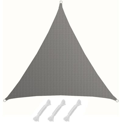 Amanka - Vela de Sombra UV 5x5x5 Triangular HDPE Gris - Vela de Sombra Amanka - Vela de Sombra UV 5x5x5 Triangular HDPE Gris - Vela de Sombra
