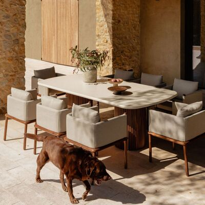 Set De Mesa Rectangular 230x110 Cm Sirvon Y 8 Sillas De Jardín Con Reposabrazos En Madera De Acacia Olivia Sklum 230 X 110 Cm Set De Mesa Rectangular 230x110 Cm Sirvon Y 8 Sillas De Jardín Con Reposabrazos En Madera De Acacia Olivia Sklum 230 X 110 Cm