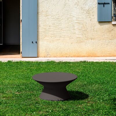 PLUST Mesita Baja Redonda Diseño Moderno Terraza Jardín Fade T1-c - Gris Oscuro PLUST Mesita Baja Redonda Diseño Moderno Terraza Jardín Fade T1-c - Gris Oscuro