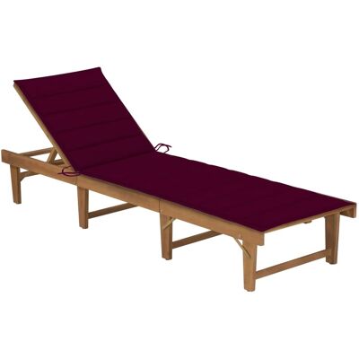 HELLOSHOP26 Tumbona Tumbona Cama De Jardín Mobiliario De Terraza Mobiliario De Exterior Plegable Con Cojín Madera Maciza De Acacia 020012843 HELLOSHOP26 Tumbona Tumbona Cama De Jardín Mobiliario De Terraza Mobiliario De Exterior Plegable Con Cojín Madera Maciza De Acacia 020012843