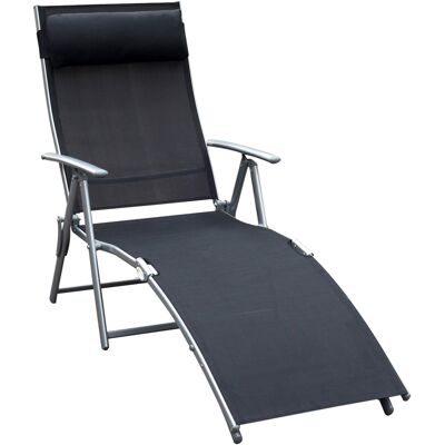 JHY DESIGN Tumbona Plegable De Jardín Con Cojín, 137 X 63,5 X 100,5 Cm, Metal Y Tela, Negra, Para La Playa Y La Terraza. JHY DESIGN Tumbona Plegable De Jardín Con Cojín, 137 X 63,5 X 100,5 Cm, Metal Y Tela, Negra, Para La Playa Y La Terraza.