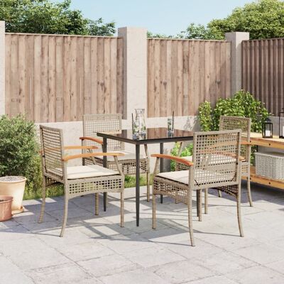 Conjunto de Comedor de Jardín con Cojines - Muebles de Exterior Conjunto de Comedor de Jardín con Cojines - Muebles de Exterior