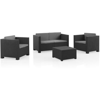 Shaf - Conjunto De Jardin Set Diva Confort Grafito - Gris Shaf - Conjunto De Jardin Set Diva Confort Grafito - Gris