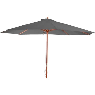 DÉCOSHOP26 Sombrilla Florida Sombrilla De Jardín Sombrilla De Mercado 3,5 M De Diámetro Poliéster/madera 7 Kg Gris Oscuro 040008008 DÉCOSHOP26 Sombrilla Florida Sombrilla De Jardín Sombrilla De Mercado 3,5 M De Diámetro Poliéster/madera 7 Kg Gris Oscuro 040008008