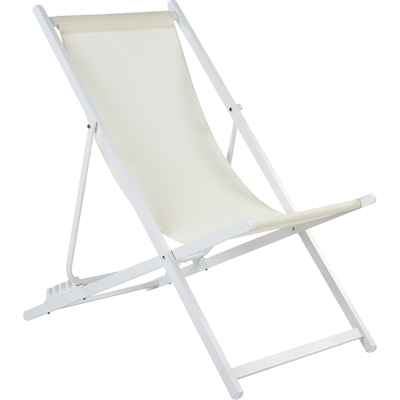 Silla de jardín Beliani - Beige - Estructura de metal plegable Silla de jardín Beliani - Beige - Estructura de metal plegable