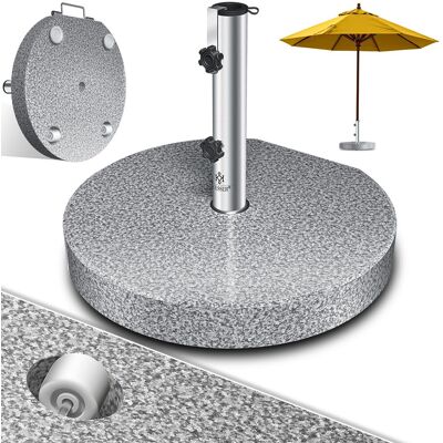 Kesser® Base Sombrilla Granito 30 Kg, Tubo Inox - Gris, Rund Kesser® Base Sombrilla Granito 30 Kg, Tubo Inox - Gris, Rund
