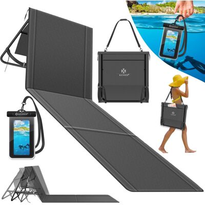 Kesser® Tumbona Plegable, Hasta 200 Kg, Regulable - 1er, Antracita Kesser® Tumbona Plegable, Hasta 200 Kg, Regulable - 1er, Antracita