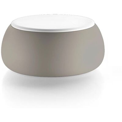 PLUST Mesa De Centro Baja Redonda Container De Diseño Moderno T Ball - Beige PLUST Mesa De Centro Baja Redonda Container De Diseño Moderno T Ball - Beige