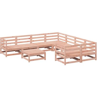 Juego de Sofás de Jardín 9 Piezas Madera Maciza de Abeto Douglas - Conjunto de Jardín Juego de Sofás de Jardín 9 Piezas Madera Maciza de Abeto Douglas - Conjunto de Jardín