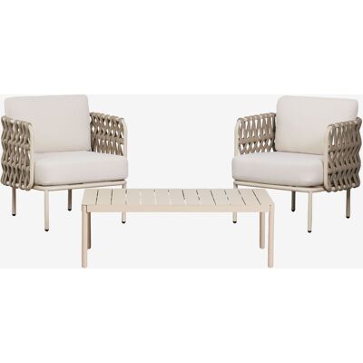 Conjunto De Jardín Con 2 Sillones En Cuerda Trenzada Tevary Y Mesa De Centro En Aluminio Boleni Sklum Conjunto De Jardín Con 2 Sillones En Cuerda Trenzada Tevary Y Mesa De Centro En Aluminio Boleni Sklum