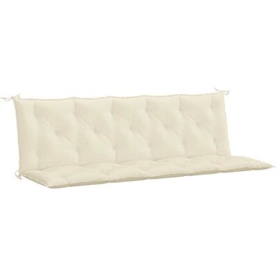 Almohadilla para banco de jardín color crema blanco 180x(50+50)x7 cm Tela Oxford - Almohadilla para banco de jardín Almohadilla para banco de jardín color crema blanco 180x(50+50)x7 cm Tela Oxford - Almohadilla para banco de jardín