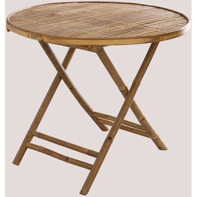 Mesa De Jardín Redonda Ø90 Cm Plegable En Bambú Lipe Sklum Mesa De Jardín Redonda Ø90 Cm Plegable En Bambú Lipe Sklum