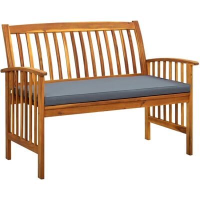 HELLOSHOP26 Banco De Jardín Muebles De Terraza Exterior Con Cojín 119 X 64 X 90 Cm Madera Maciza De Acacia 020011346 HELLOSHOP26 Banco De Jardín Muebles De Terraza Exterior Con Cojín 119 X 64 X 90 Cm Madera Maciza De Acacia 020011346