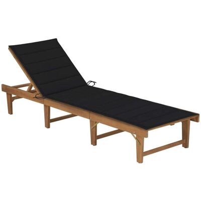 HELLOSHOP26 Tumbona Tumbona Cama De Jardín Mobiliario De Terraza Mobiliario De Exterior Plegable Con Cojín Madera Maciza De Acacia 020012840 HELLOSHOP26 Tumbona Tumbona Cama De Jardín Mobiliario De Terraza Mobiliario De Exterior Plegable Con Cojín Madera Maciza De Acacia 020012840