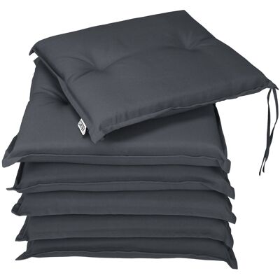 Detex® 6x Cojines Boston Para Sillas Almohadillas De Asientos Lavables 43x39x5cm - Varios Colores Gris Detex® 6x Cojines Boston Para Sillas Almohadillas De Asientos Lavables 43x39x5cm - Varios Colores Gris