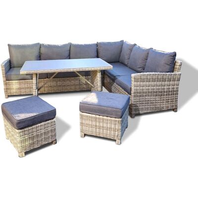 Conjunto de lounge de ratán Bahia de Home Deluxe - Jardín y exterior Conjunto de lounge de ratán Bahia de Home Deluxe - Jardín y exterior