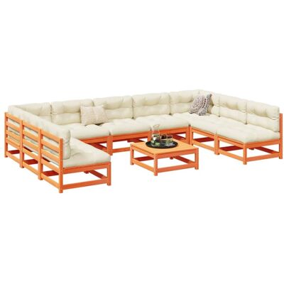 vidaXL Juego de Sofás de Jardín 10 Piezas - Muebles Modulares para Exteriores vidaXL Juego de Sofás de Jardín 10 Piezas - Muebles Modulares para Exteriores