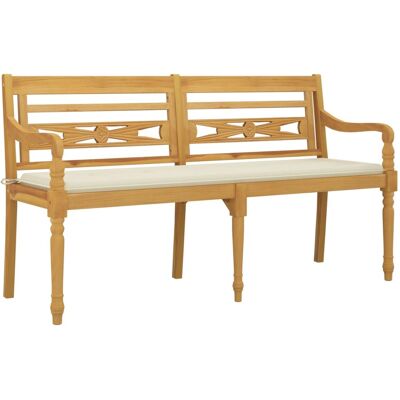 Helloshop26 Batavia Crema Teak 150x51.5x84 cm Banco Helloshop26 Batavia Crema Teak 150x51.5x84 cm Banco