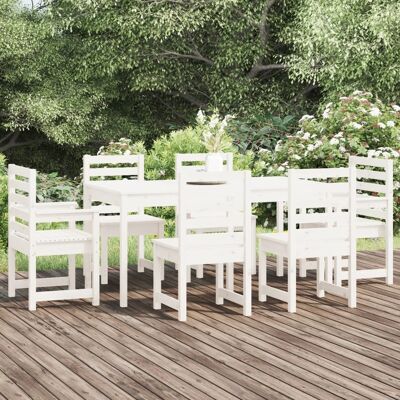 VidaXL Conjunto de comedor para jardín - Pino macizo, rústico, fácil de montar VidaXL Conjunto de comedor para jardín - Pino macizo, rústico, fácil de montar