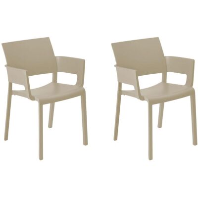Sillas Con Brazos Fiona Resol Plástico Beige (pack De 2) Sillas Con Brazos Fiona Resol Plástico Beige (pack De 2)
