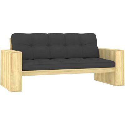 Banco de Jardín con Cojines vidaXL - 179cm - Madera de Pino Resistente a la Intemperie Banco de Jardín con Cojines vidaXL - 179cm - Madera de Pino Resistente a la Intemperie
