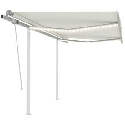 vidaXL Toldo manual retráctil 300x250 cm con LED - Sombrilla exterior vidaXL Toldo manual retráctil 300x250 cm con LED - Sombrilla exterior