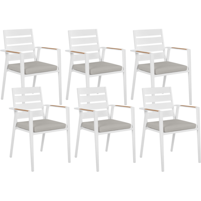 Conjunto de Sillas de Jardín Beliani - Blanco - Diseño Moderno Conjunto de Sillas de Jardín Beliani - Blanco - Diseño Moderno