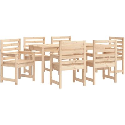 Conjunto de comedor de jardín de pino macizo vidaXL Conjunto de comedor de jardín de pino macizo vidaXL