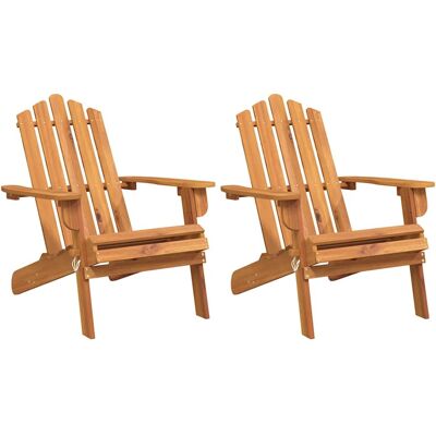 Maisonchic - Sillas de jardín de acacia - 2 unidades Adirondack - Muebles exteriores duraderos Maisonchic - Sillas de jardín de acacia - 2 unidades Adirondack - Muebles exteriores duraderos