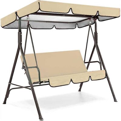 SANS MARQUE Juego De Cubierta Superior De Repuesto Para Toldo De Columpio De Patio, Cojines De Repuesto Para Toldo De Columpio De Exterior, Parasol Impermeable Para Hamaca, Color Beige, 77x49x6 Pulgadas. SANS MARQUE Juego De Cubierta Superior De Repuesto Para Toldo De Columpio De Patio, Cojines De Repuesto Para Toldo De Columpio De Exterior, Parasol Impermeable Para Hamaca, Color Beige, 77x49x6 Pulgadas.