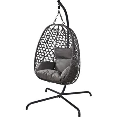 Progarden Silla Colgante Ratan Gris Oscuro , Silla Colgante De Ratán En Color Gris Oscuro, Ideal Para Crear Un Espacio De Relax En Jardines, Terrazas, Balcones O Interiores. Su Dis Progarden Silla Colgante Ratan Gris Oscuro , Silla Colgante De Ratán En Color Gris Oscuro, Ideal Para Crear Un Espacio De Relax En Jardines, Terrazas, Balcones O Interiores. Su Dis