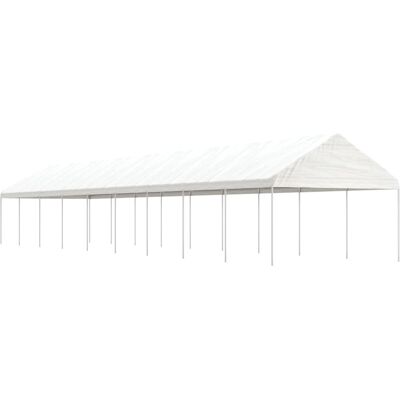 Gazebo blanco de vidaXL 20,07x4,08x3,22 m con techo - Pabellón exterior Gazebo blanco de vidaXL 20,07x4,08x3,22 m con techo - Pabellón exterior